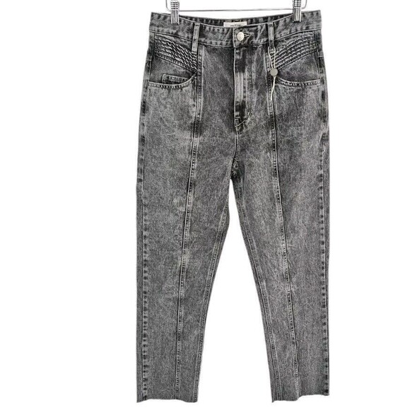 New Isabel Marant Hominy Trousers Jean Lilac Washed Gray Size 40 US 8 - Picture 4 of 10